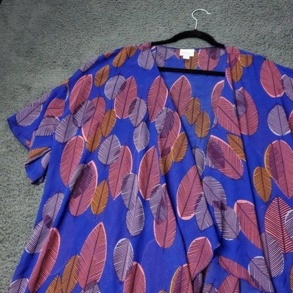 NEW LulaRoe Monroe Kimono Cardigan L Large Multicolor - Picture 3 of 8
